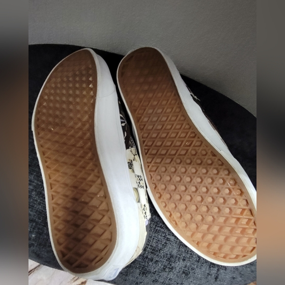 Vans Patchwork Checkerboard Sneakers - Brown and Cream - Picture 3 of 3